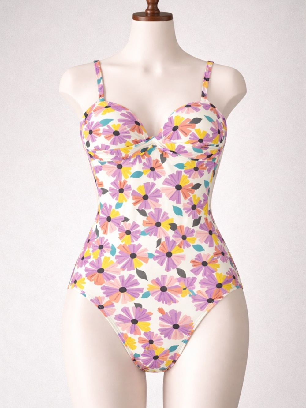 Kate Spade Floral One Piece Swimsuit Colorful Print Small